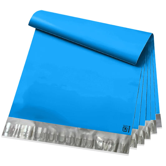 Pollysells 24x24 Blue Poly Mailers – Extra Large Self Seal Shipping Bags for Clothing & Non-Fragile Items, Waterproof Tear Resistant Mailing Bags for Bulk Shipping & Small Business Supplies