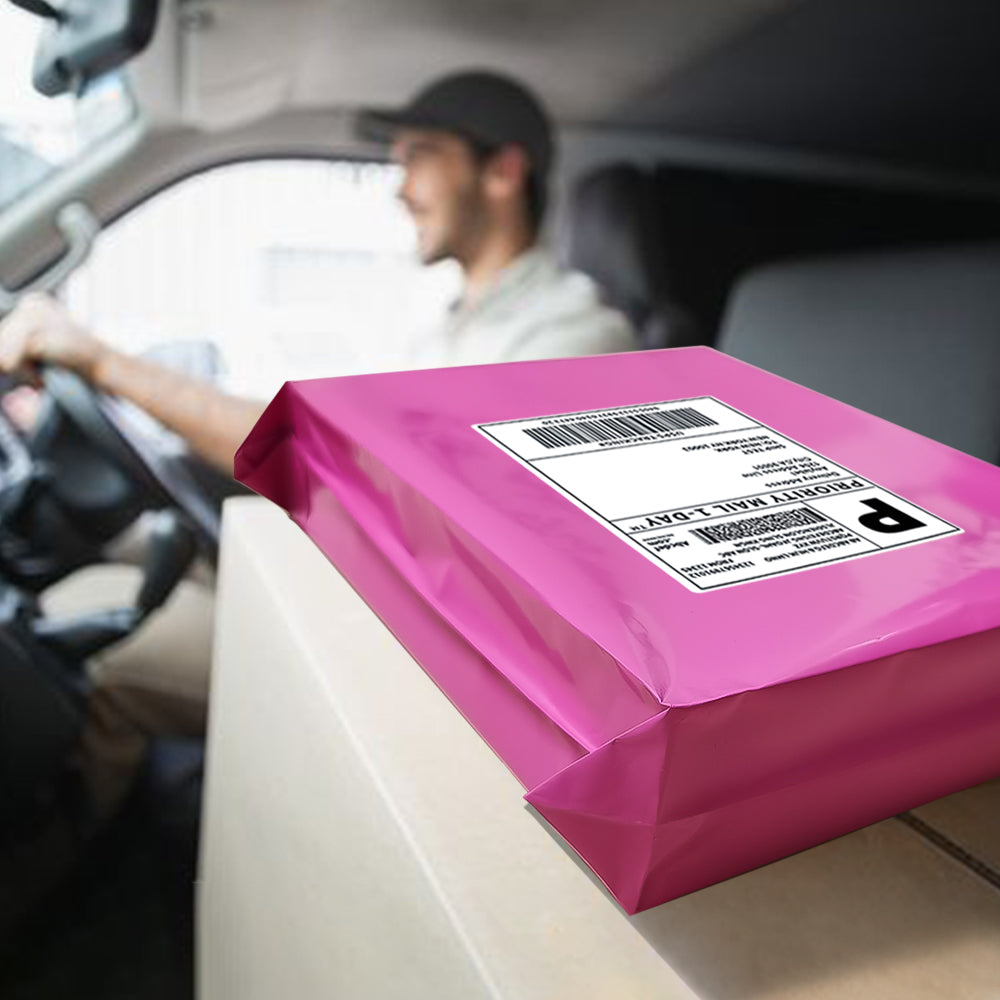 Polysells 12x15.5 Pink Poly Mailers, Self Seal Shipping Bags for Clothing & Non-Fragile Items – Waterproof Tear Resistant Mailing Bags for Small Business Shipping Supplies