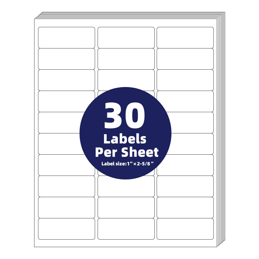 thumbnail image 2 of 15000 Self-Adhesive Address Labels – 1 X 2.625 Inches, 30 Per Sheet, Laser/Inkjet 2 of 4