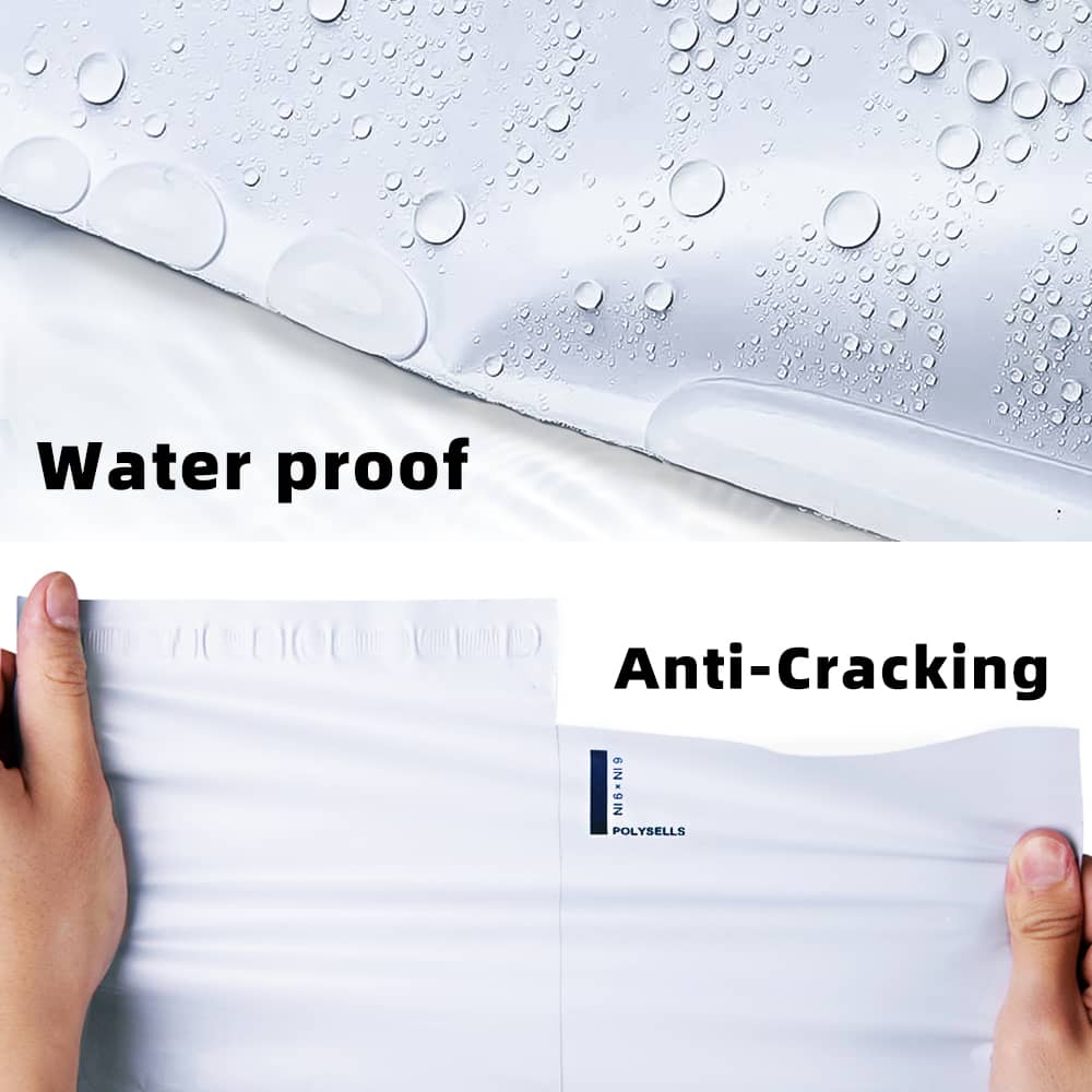 Polysells 12x15.5 White Poly Mailers, Self Seal Shipping Bags for Clothing & Non-Fragile Items – Waterproof Tear Resistant Mailing Bags for Small Business Shipping Supplies