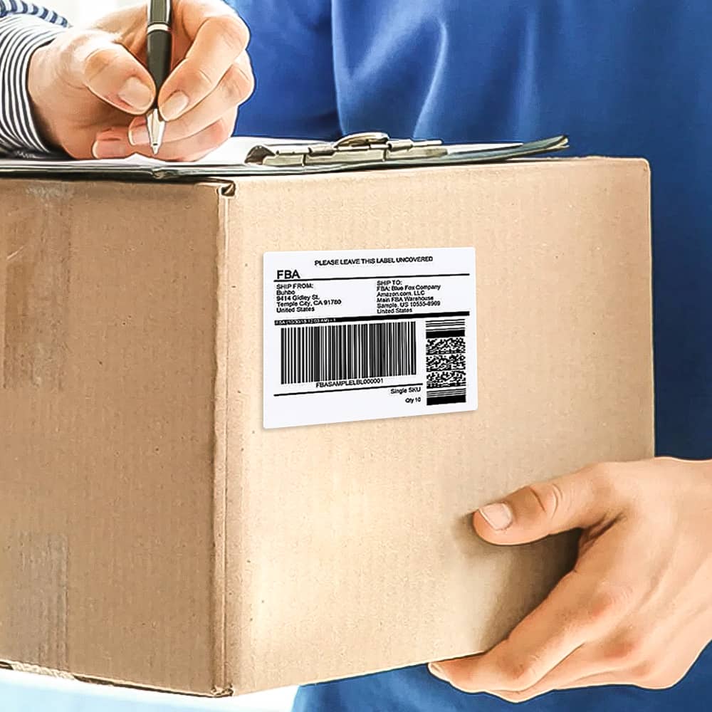 3-1/3"x4" Self Adhesive Shipping Labels, 6UP, 6 Labels per Sheet