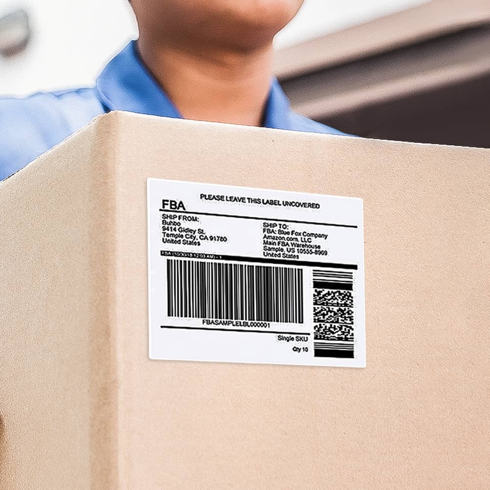 3-1/3"x4" Self Adhesive Shipping Labels, 6UP, 6 Labels per Sheet