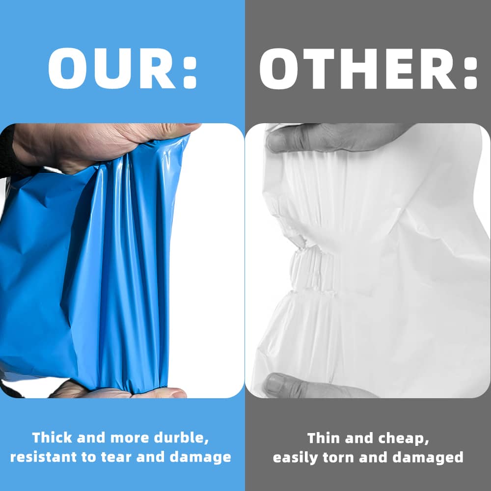 Poly Mailers Shipping Envelopes (Blue, 6x9 Inch)