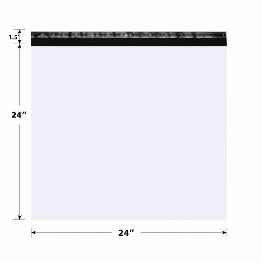 Pollysells 24x24 White Poly Mailers – Extra Large Self Seal Shipping Bags for Clothing & Non-Fragile Items, Waterproof Tear Resistant Mailing Bags for Bulk Shipping & Small Business Supplies