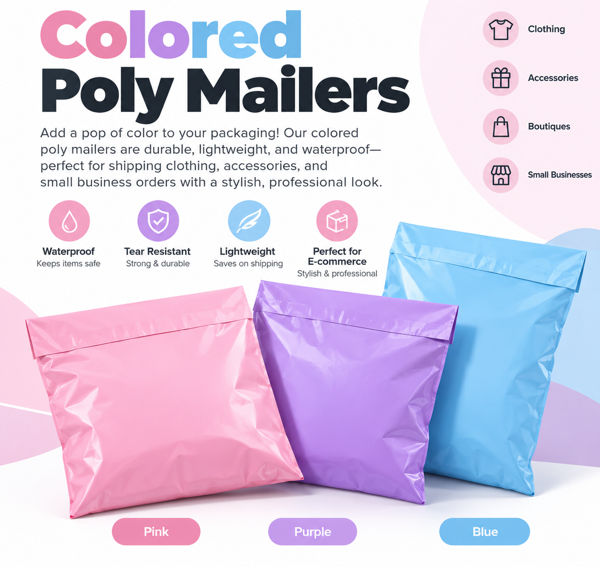 Colored Poly Mailers