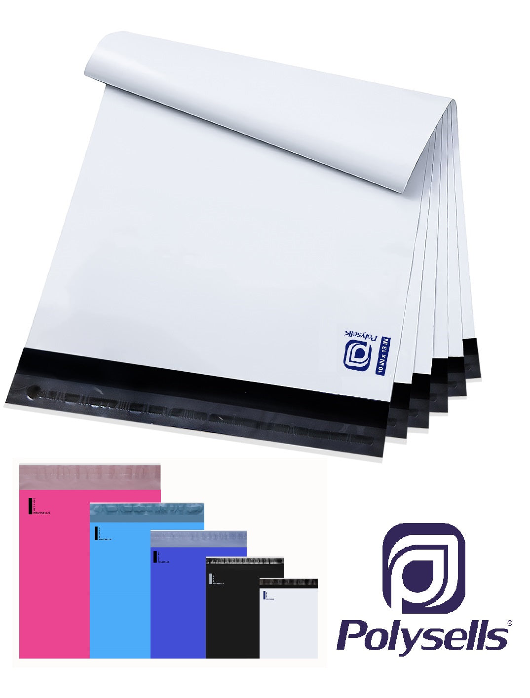 Poly Mailers White x Black