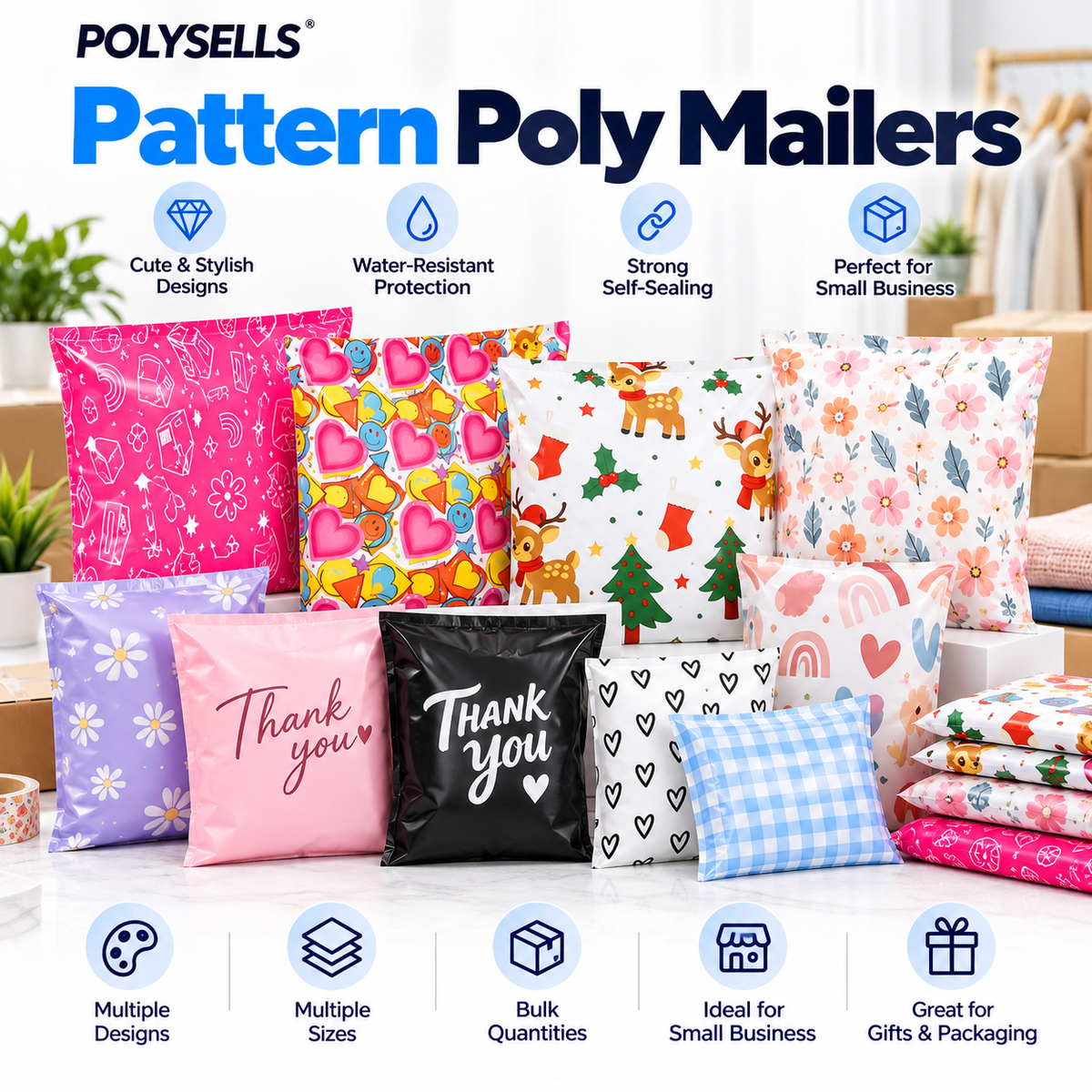 Pattern Poly Mailers