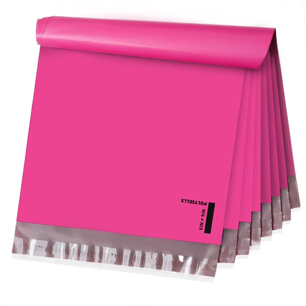 Pink Color Poly Mailers