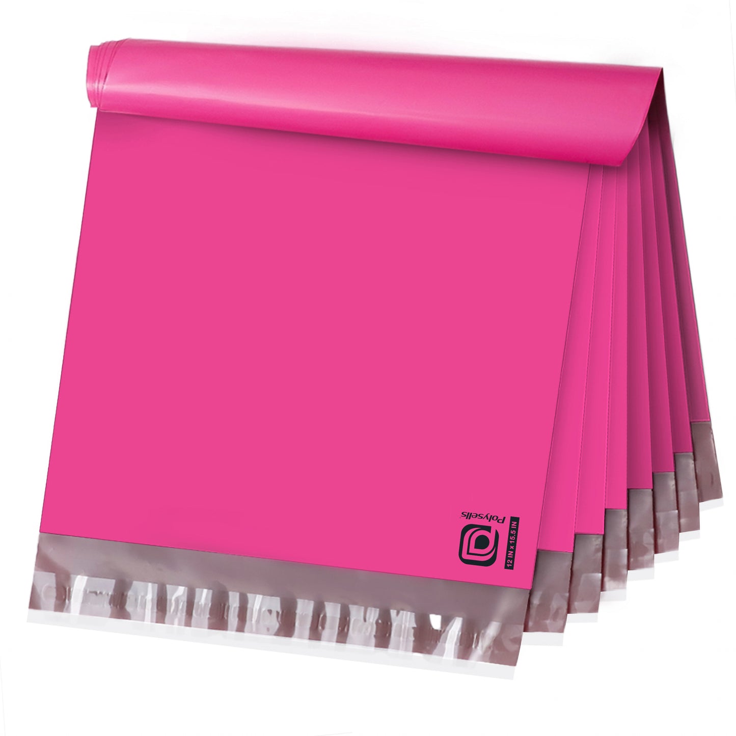Polysells 12x15.5 Pink Poly Mailers, Self Seal Shipping Bags for Clothing & Non-Fragile Items – Waterproof Tear Resistant Mailing Bags for Small Business Shipping Supplies