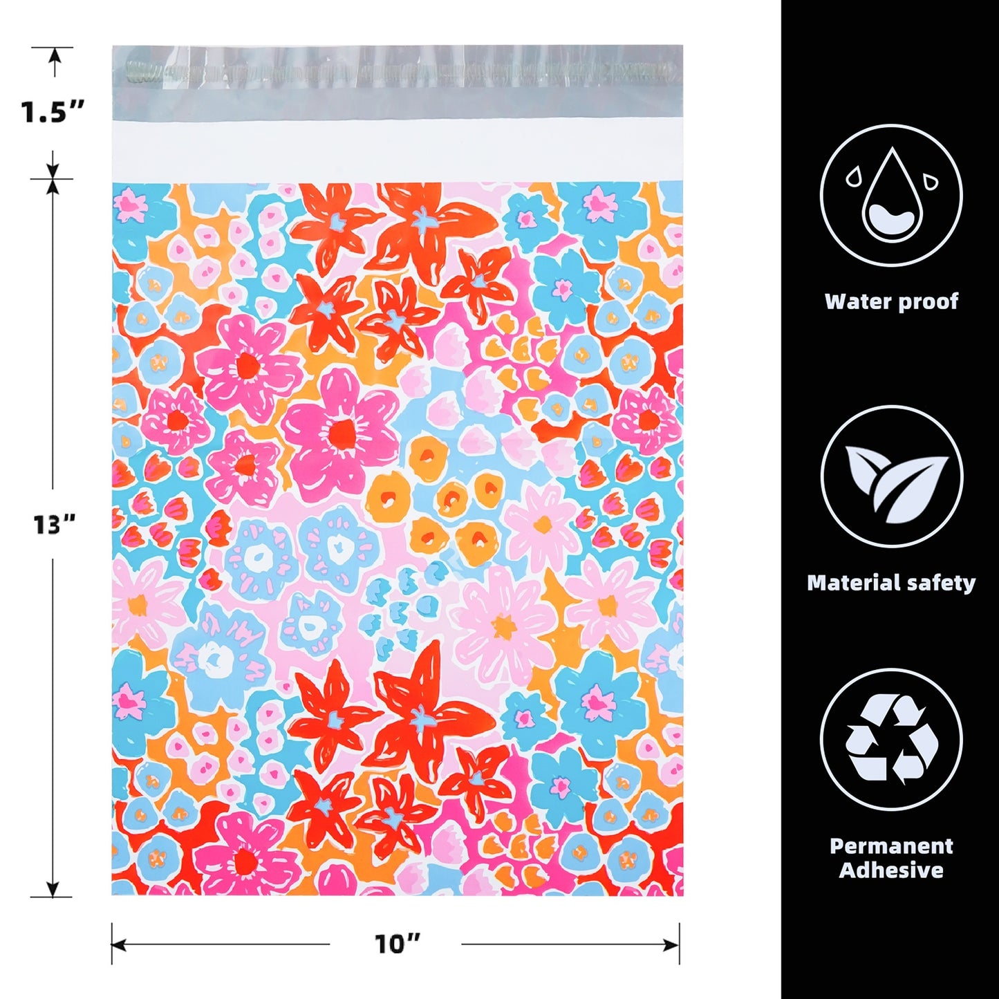 Polysells Cute Colorful Pattern Poly Mailers for Small Business – Decorative Waterproof Shipping Bags for Clothing, Boutique & Apparel Packaging