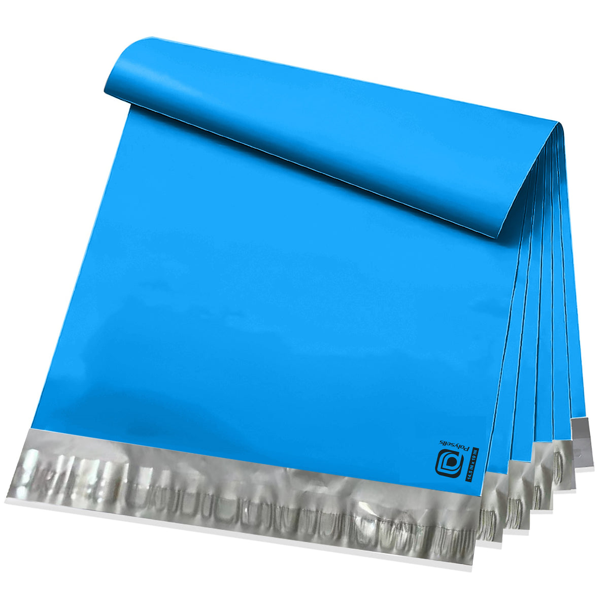 Polysells 14.5x19 Blue Poly Mailers – Large Self Seal Shipping Bags for Clothing & Non-Fragile Items, Opaque Waterproof Tear Resistant Poly Mailing Bags for Small Business Orders