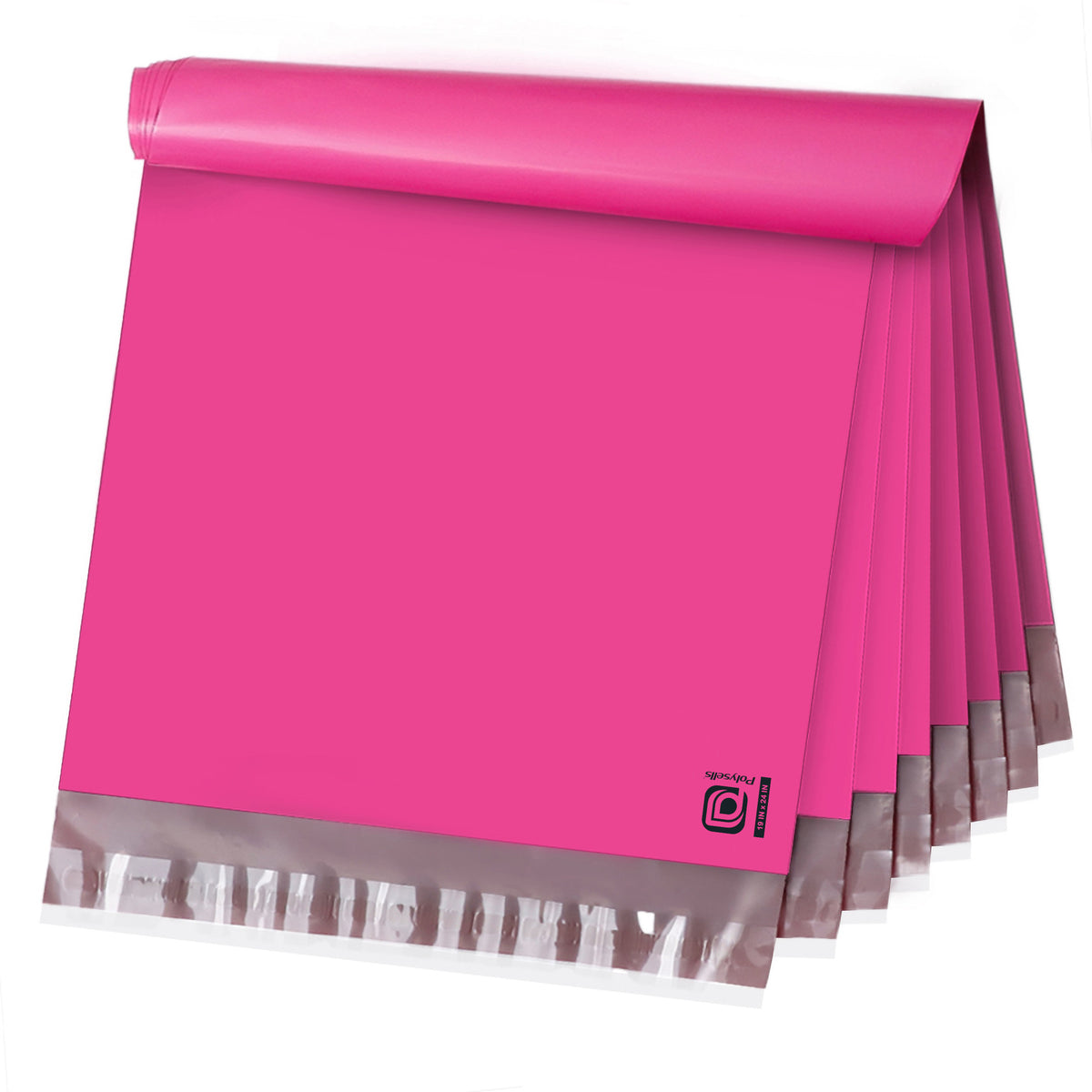 Pollysells 19x24 Pink Poly Mailers – Extra Large Durable Self Seal Shipping Bags for Bulk Clothing & Oversized Non-Fragile Items, Waterproof Heavy Duty Poly Shipping Bags for Small Business