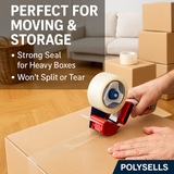 Polysells Packing Tape, 2.0mils, 3.00" Width, 110 Yards Sealing Tape