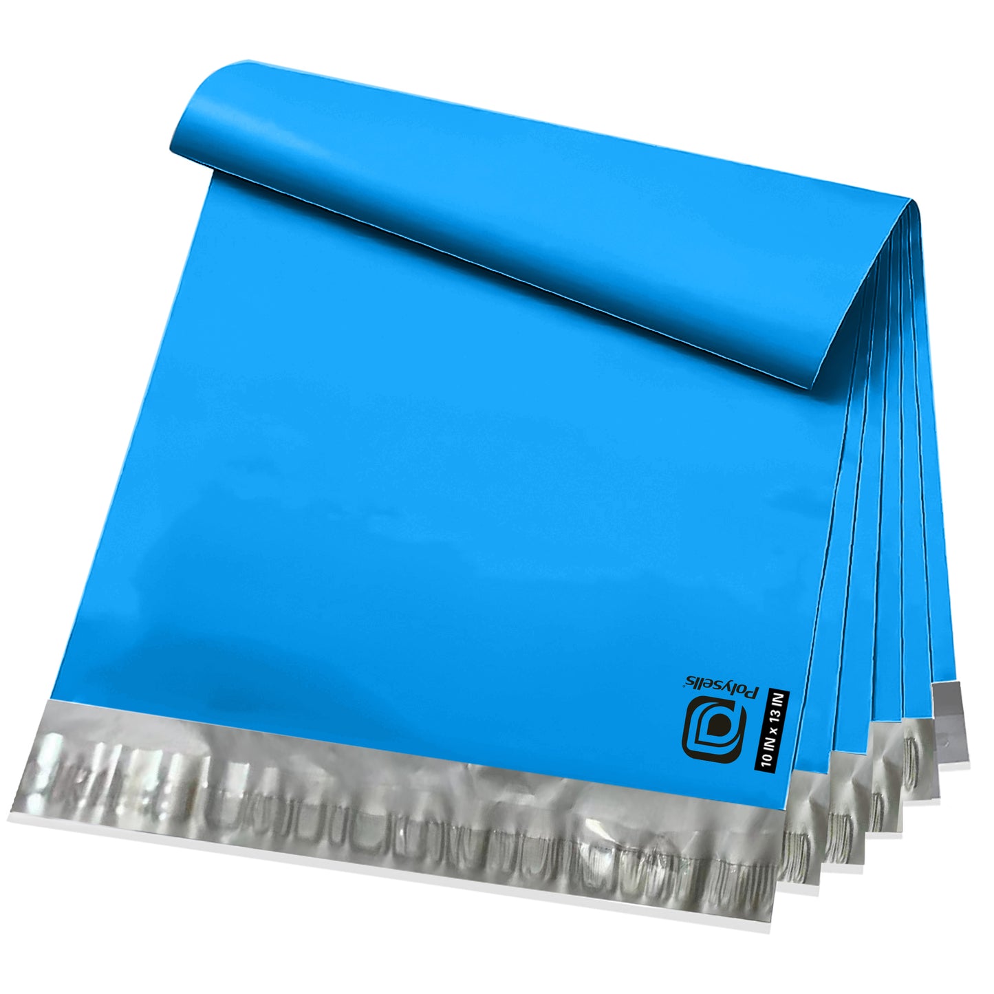 Polysells 10x13 Blue Poly Mailers – Self Seal Shipping Bags for Clothing & Non-Fragile Items, Waterproof Tear Resistant Mailing Bags for Small Business Shipping Supplies