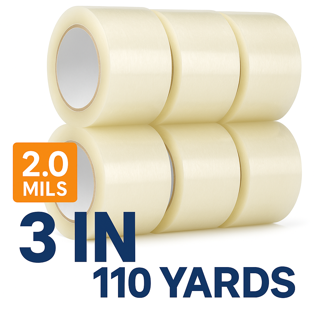 2.0mils 3" Width Packing Tape, 110 Yards Sealing Tape