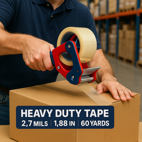 Polysells Heavy Duty Packing Tape, 2.7mils, 1.88" Width, 60 Yards Sealing Tape