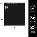 Pollysells 24x24 Black Poly Mailers – Extra Large Self Seal Shipping Bags for Clothing & Non-Fragile Items, Waterproof Tear Resistant Mailing Bags for Bulk Shipping & Small Business Supplies