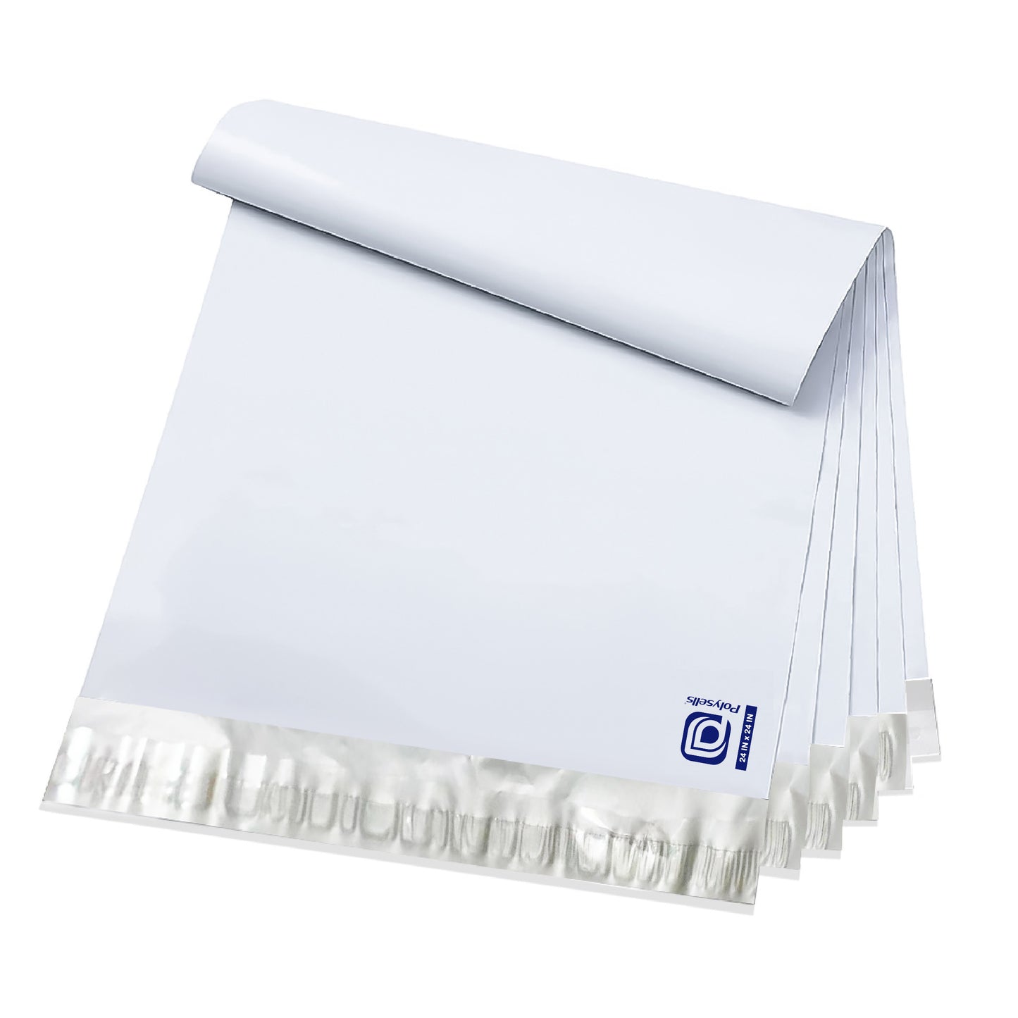 Pollysells 24x24 Premium White Poly Mailers – Extra Large Self Seal Shipping Bags for Clothing & Non-Fragile Items, Waterproof Tear Resistant Mailing Bags for Bulk Shipping & Small Business Supplies