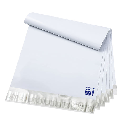 Pollysells 24x24 Premium White Poly Mailers – Extra Large Self Seal Shipping Bags for Clothing & Non-Fragile Items, Waterproof Tear Resistant Mailing Bags for Bulk Shipping & Small Business Supplies