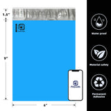 Polysells 6x9 Blue Poly Mailers – Self Seal Shipping Bags for Small Clothing & Non-Fragile Items, Waterproof Tear Resistant Mailing Bags for Small Business Shipping Supplies