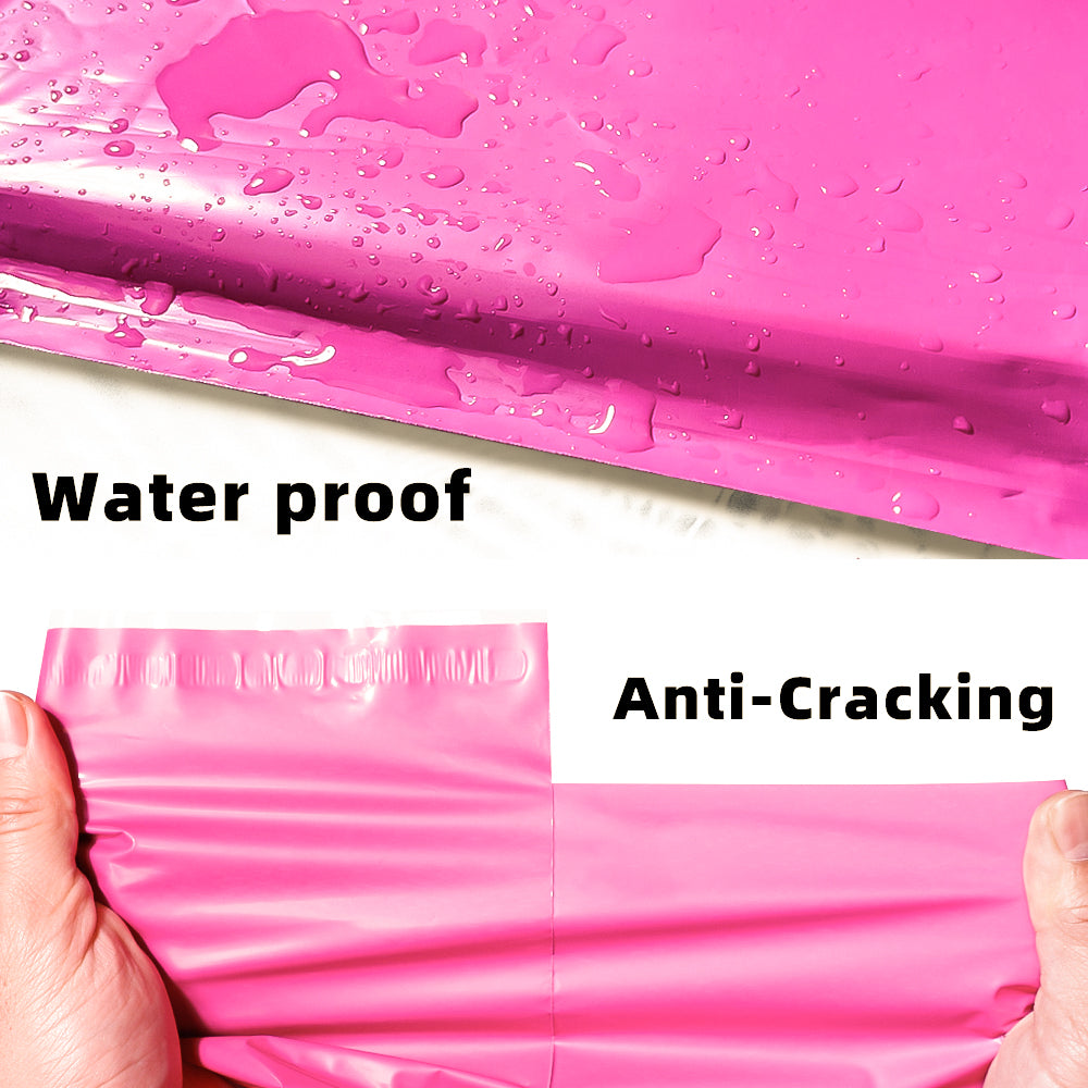 Polysells 7.5x10.5 Pink Poly Mailers – Self Seal Shipping Bags for Small Clothing & Non-Fragile Items, Waterproof Tear Resistant Mailing Bags for Small Business Shipping Supplies