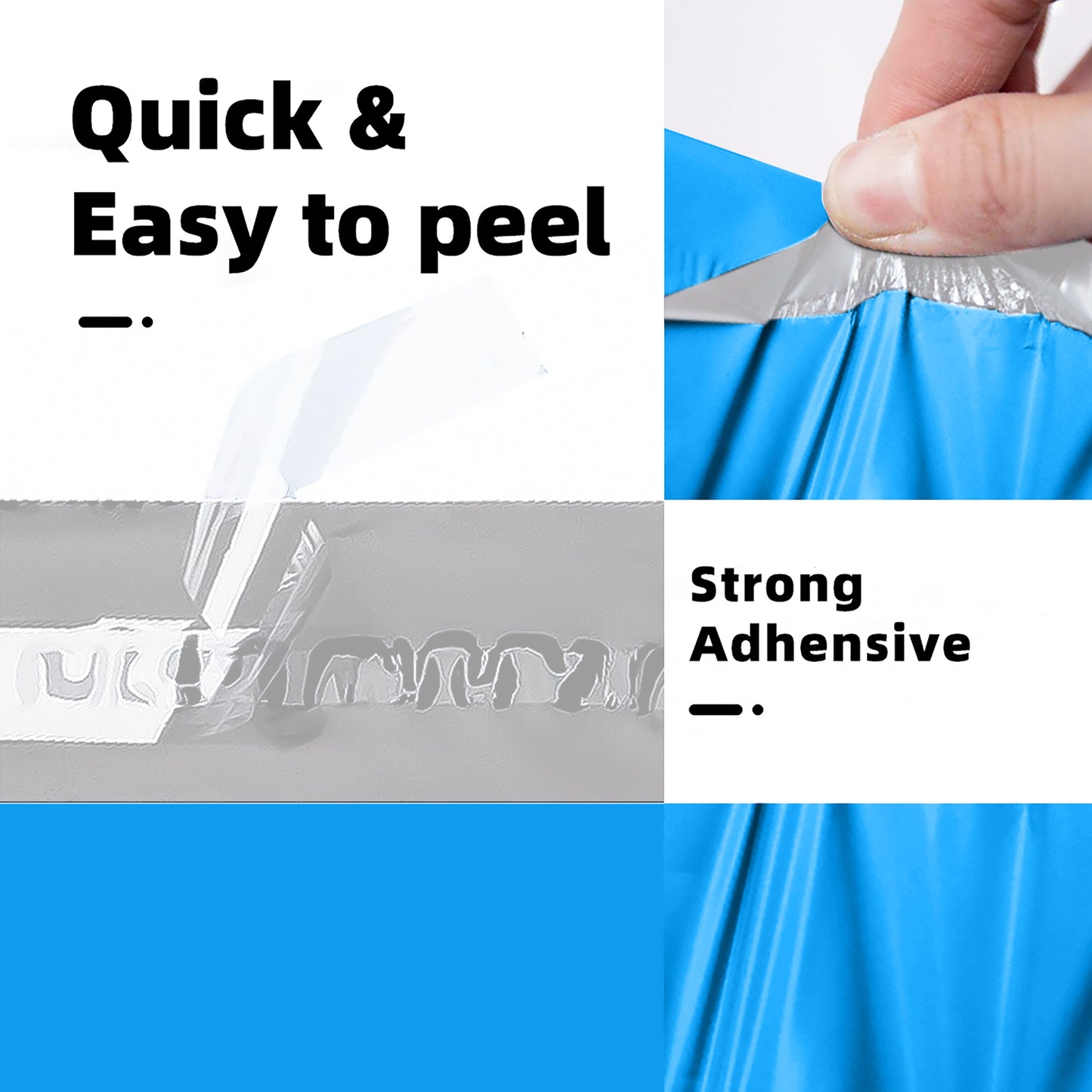 Pollysells 24x24 Blue Poly Mailers – Extra Large Self Seal Shipping Bags for Clothing & Non-Fragile Items, Waterproof Tear Resistant Mailing Bags for Bulk Shipping & Small Business Supplies