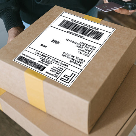 8.5" x 11" Self Adhesive Full Sheet Shipping Labels, 1UP