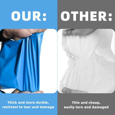 Pollysells 19x24 Blue Poly Mailers – Extra Large Durable Self Seal Shipping Bags for Bulk Clothing & Oversized Non-Fragile Items, Waterproof Heavy Duty Poly Shipping Bags for Small Business