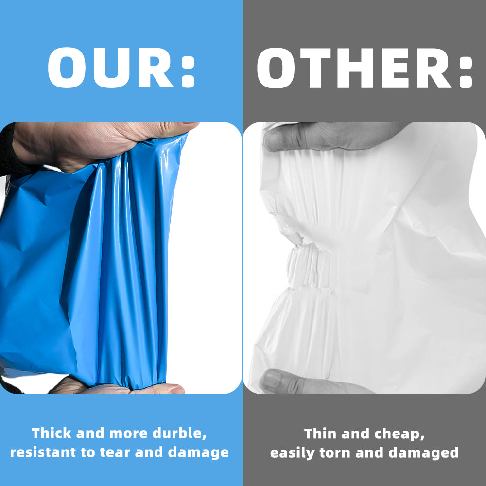 Polysells 9x12 Blue Poly Mailers – Self Seal Shipping Bags for Small Clothing & Non-Fragile Items, Waterproof Tear Resistant Mailing Bags for Small Business Shipping Supplies