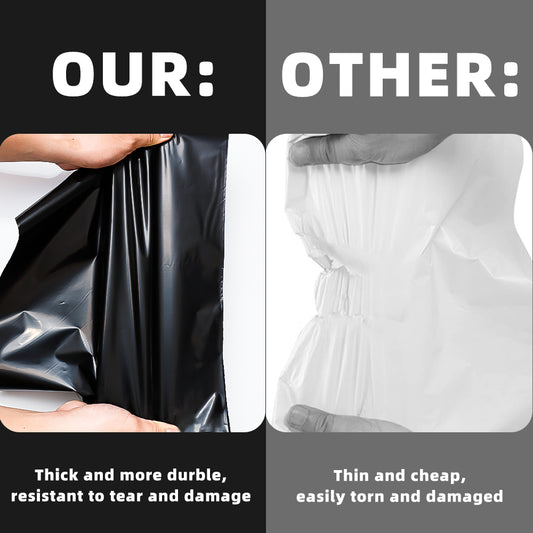 Pollysells 24x36 Black Poly Mailers – Extra Large Self Seal Shipping Bags for Clothing & Non-Fragile Items, Waterproof Tear Resistant Mailing Bags for Bulk Shipping & Small Business Supplies