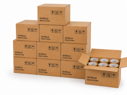 Polysells Tan Packing Tape, 2.0mils, 1.88" Width, 110 Yards Sealing Tape