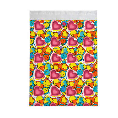 Polysells Cute Colorful Pattern Poly Mailers for Small Business – Decorative Waterproof Shipping Bags for Clothing, Boutique & Apparel Packaging