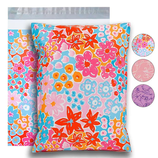 Polysells Cute Colorful Pattern Poly Mailers for Small Business – Decorative Waterproof Shipping Bags for Clothing, Boutique & Apparel Packaging
