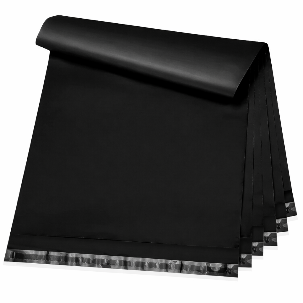 Pollysells 24x36 Black Poly Mailers – Extra Large Self Seal Shipping Bags for Clothing & Non-Fragile Items, Waterproof Tear Resistant Mailing Bags for Bulk Shipping & Small Business Supplies
