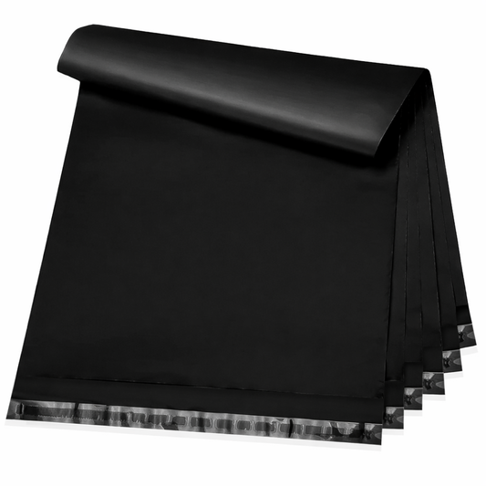 Pollysells 24x36 Black Poly Mailers – Extra Large Self Seal Shipping Bags for Clothing & Non-Fragile Items, Waterproof Tear Resistant Mailing Bags for Bulk Shipping & Small Business Supplies