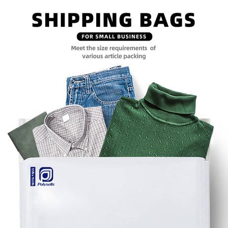 Pollysells 19x24 Premium White Poly Mailers – Extra Large Durable Self Seal Shipping Bags for Bulk Clothing & Oversized Non-Fragile Items, Waterproof Heavy Duty Poly Shipping Bags for Small Business
