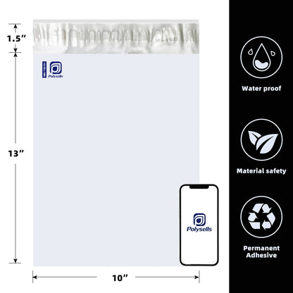 50 Pack White Poly Mailers - 14.5 X 19 Inches, Self-Seal Tear Resistant Shipping Bags, Lightweight
