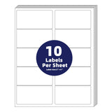 2"x4" Self Adhesive Shipping Labels, 10UP, 10 Labels per Sheet