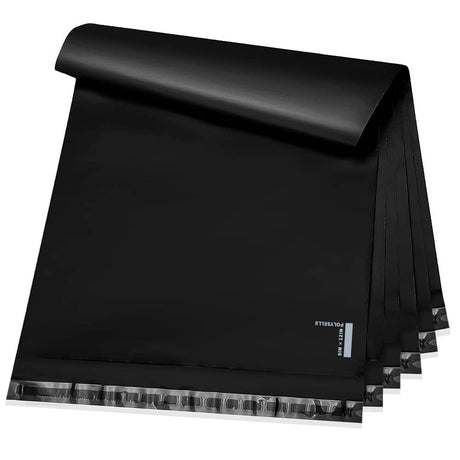 Polysells 9x12 Black Poly Mailers – Self Seal Shipping Bags for Clothing & Non-Fragile Items, Waterproof Tear Resistant Mailing Bags for Small Business Shipping Supplies