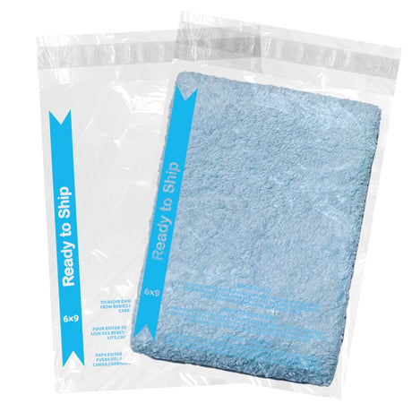 Polysells 6"x9" Strong Self Seal Clear Poly Bags with Suffocation Warning