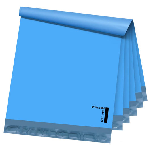 Poly Mailers Shipping Envelopes (Blue, 6x9 Inch)
