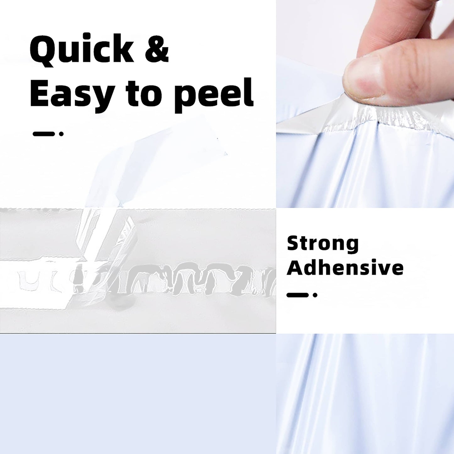 Poly Mailers Shipping Envelopes (White x Silver, 19x24 Inch)