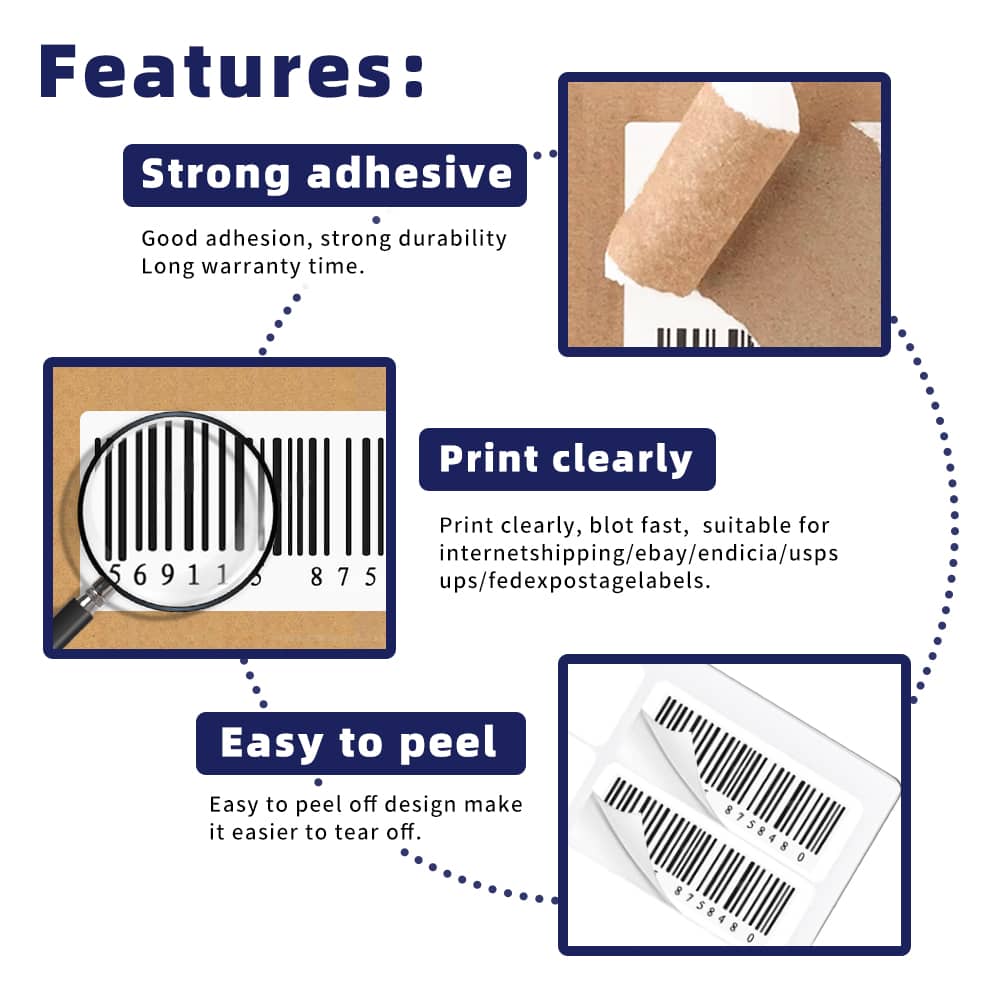 2"x4" Self Adhesive Shipping Labels, 10UP, 10 Labels per Sheet