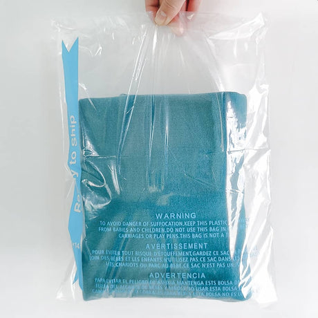Polysells 11"x14" Clear Poly Bags with Suffocation Warning, Strong Self Seal