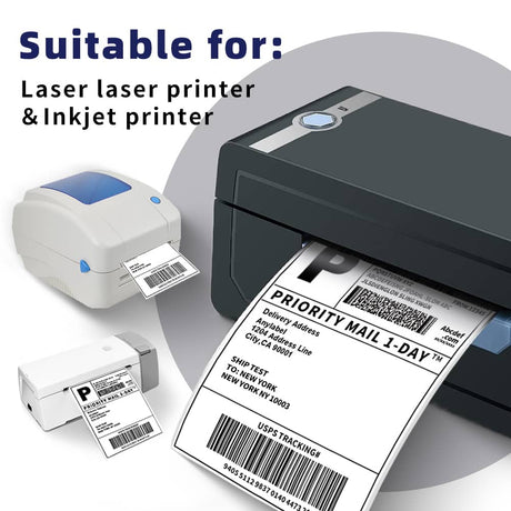 Polysells 4x6 Fanfold Thermal Shipping Labels – Compatible with Rollo & Zebra