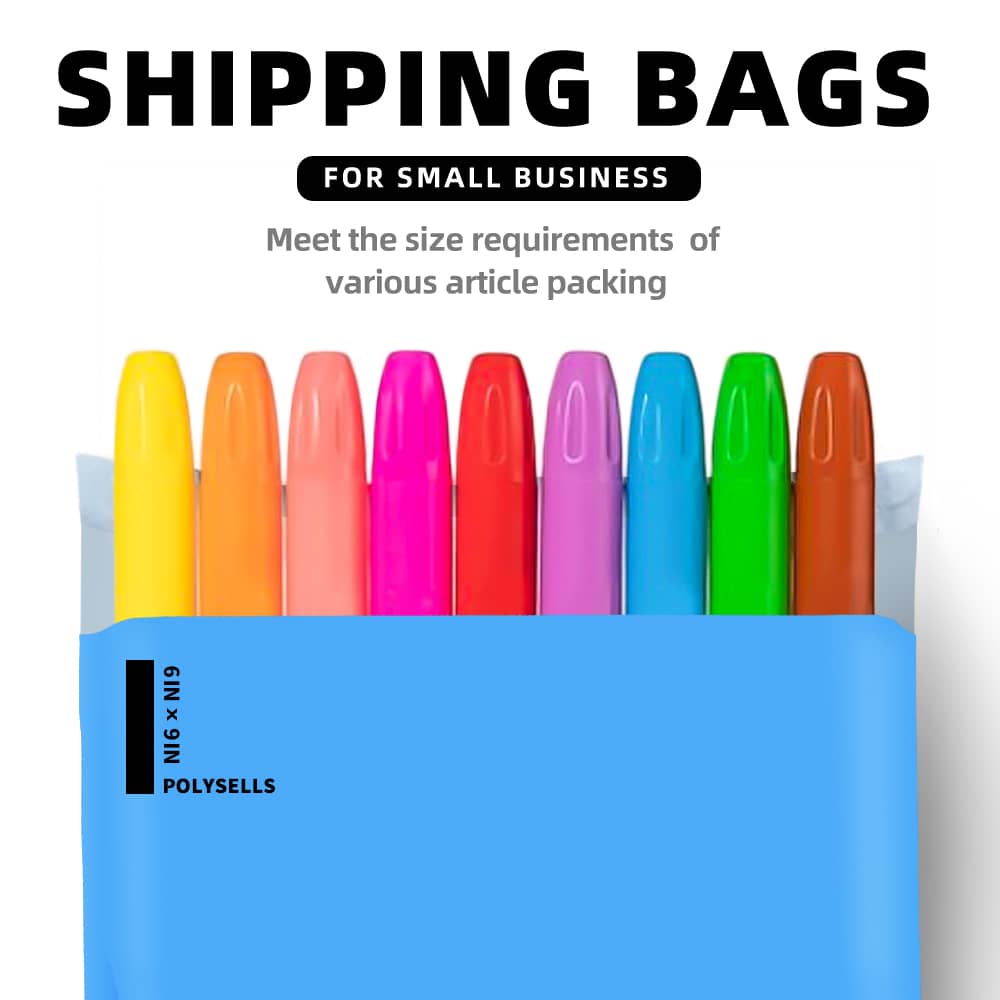 Poly Mailers Shipping Envelopes (Blue, 6x9 Inch)