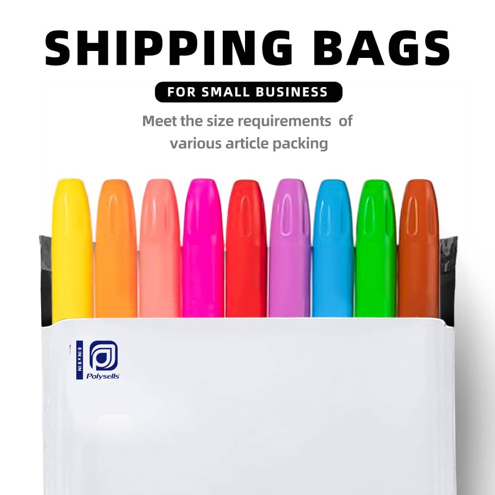 Polysells 6x9 White Poly Mailers – Self Seal Shipping Bags for Small Clothing & Non-Fragile Items, Waterproof Tear Resistant Mailing Bags for Small Business Shipping Supplies