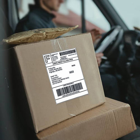 3.5"x 5" Self Adhesive Shipping Labels, 4UP, 4 Labels per Sheet
