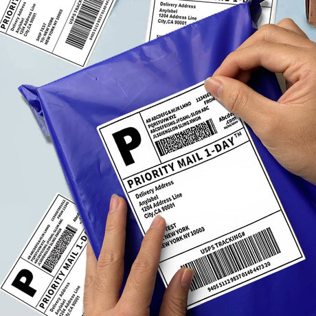 Polysells 4x6 Fanfold Thermal Shipping Labels – Compatible with Rollo & Zebra