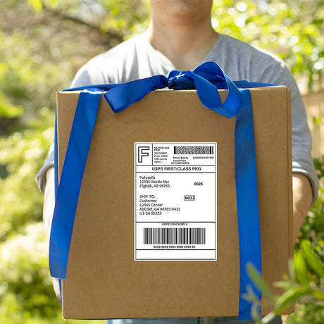 8.5" x 5.5" Self Adhesive Shipping Labels, 2UP, 2 Lables per Sheet